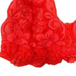 We Are HAH Chi Bralette Fried Salmon Pink Floral Lace Sheer Adjustable XS NEW Photo 5