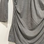 New York & Co. Gray Silver Metallic Ruched Top Small Photo 2