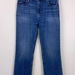 frame denim Frame 70s Crop Boot Denim Jeans Wide Leg Women’s Size 29 Raw Hems Blue Retro Photo 2
