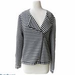 Premise  Striped Moto Jacket Black & White Size 8 NEW Photo 2