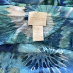 Chico's Vintage  Dandelion Blue Multi-Color Front Bow Double Strap Tie Blouse Photo 14