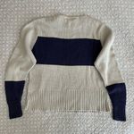 Rockport Women’s Cotton Crewneck Navy Gray Striped Sweater Size L Blue Size L Photo 7