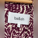 Ba&sh  Lia Pleated Printed Crepe mini dress size 6 Photo 5