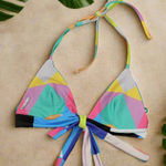 Mara Hoffman  Diamond Wrap Bikini‎ Top in Aqua Size XS Photo 0