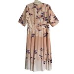 Eshakti  floral ombre crêpe banded empire waist plunge V maxi dress women’s /XL Photo 11