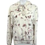 Treasure & Bond  Cream Pink Tie Dye Pocket Pullover Hoodie Sweatshirt Size S Photo 0