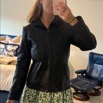 Nautica Genuine Leather Black Zippered Jacket size large! Photo 5