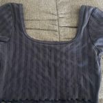 Aerie Short Sleeve Navy Crop Top  Photo 1