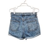 Wild Fable High Rise Mom Denim Shorts Blue Cuffed Hem Light Wash Size 8 29 R Photo 1