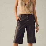 Avec Les Filles  Anthropologie culotte faux leather black shorts size 4 Photo 0