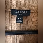 Talbots NEW  Cream Knit Ribbed Zip Mock Neck Sweater Vest Photo 2