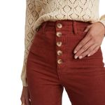 Marine layer  Women’s Bridget Corduroy Pants Crop High Rise Button Fly Wide Leg 0 Photo 2