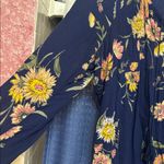 Old Navy  Dark Blue Floral Blouse Photo 2