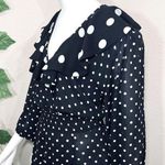 Susan Tudor Vintage Black Polkadot 1980’s Peasant Dress Size M Photo 1