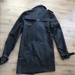 Tart collection Black Trench Coat Jacket Women Size S Pockets Double Button Down Photo 3