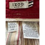 IZOD Woman Capri Pants 22W Striped Summer Spring Wide Leg Casual Pockets Outdoor Photo 3