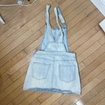 Forever 21  Distressed Denim Jeans Overalls Dress Skirt Size Small Photo 5