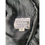 Size M//Vintage Black Beaded Silk Sleeveless Wedding Guest Dress Above the Knee Photo 4