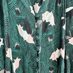 Derek Lam 10 Crosby Scribble Printed Dress size 6 Silk Button Front Ties Green Photo 4