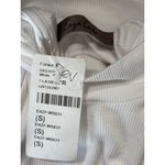 Enza Costa Silk Rib Cropped Half Sleeve Mock Neck Top in White Small New womens Photo 6