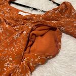 ASTR  Long Sleeve Sweetheart Top in Rust Multi Floral Small Photo 7