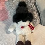 Ski Lodge Winter Cap Faux Fur Trim Acrylic Hat Black Glam Photo 4