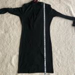 Hot Kiss Black V-Neck Chest Cut Out Long Sleeve Sheath Dress Photo 4