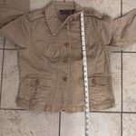 Y2K 3/4 Sleeve Lightweight Jacket Tan Photo 6