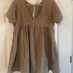 Mustard Seed size Medium Oakland Cotton Pocketed Babydoll Dress Photo 0