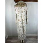 Donna Saylers Fabulous Furs NWT Long Cheetah Print Sweater w/ Faux Fur Collar M Tan Size M Photo 1