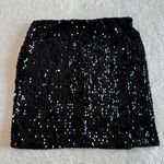 Rainbow Sandals Vintage Rainbow Sequined Skirt Womens Sz L Black Stretch‎ Sparkly Club Y2K Party Photo 0