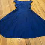 Elm By Matthildur Nylon Full Circle Dress Iridescent Midnight Blue Size 2 Photo 6
