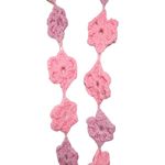 Hand Crafted Crocheted Two Tone Pink Flower Scarf Photo 1