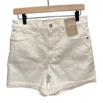 Madewell High-Rise Denim Shorts – White Photo 5