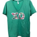 American Apparel Chi Omega Sorority Greek Life Women's V-Neck Tee Shirt, Small Photo 0