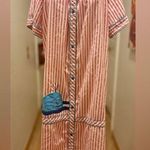 Smart Time house coat/dress Made in the USA sz M Red Size M Photo 0