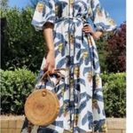 DESMOND & DEMPSEY H&M Banana Leaf Print Linen Photo 4