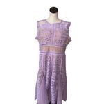 NWT Dalia MacPhee Lace & Tulle Lavender Midi Dress Photo 3