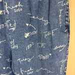 Teddy Fresh  All Over‎ Print 2XL Denim Joggers Graffiti Drawstring Waist Pants Photo 3