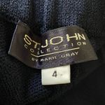 St. John #308  Collection Navy Ribbed Stretch Wide Leg Pants Photo 8