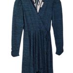 Band of Gypsies  Gemme Long Sleeve Faux Wrap Metallic Dress M NEW Photo 4