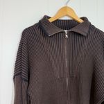 Varley  Brown Carmen Rib Knit Zip Through Jacket Photo 5