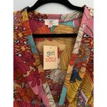 Girl Soul Tropical Floral Cut Out Ruffled Mini Dress Size M Size M Photo 1