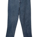 Vintage Sunset Blues By Chic High Rise Straight Leg Flat Front Jeans Split Ankle Blue Size 10 Photo 0