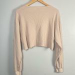 Princess Polly MIA CROPPED HENLEY SWEATSHIRT Crème size 8 Photo 5