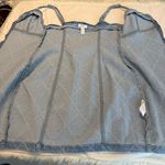 Forever 21 Zip Up Denim Mini Dress Diamond Pattern Stitched Juniors Sz Large Y2K Photo 4