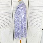 Premiere Vintage Floral Oversized Shirt Button Up Purple White Size 8 Boyfriend Photo 1