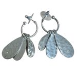Bella Uno Sterling Silver Dangle Earrings with Gray Stone Accents Photo 6