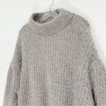 Free People  Oasis Tunic Pullover Knit Sweater in Silver Glass Combo Size Small Photo 4