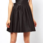 ASOS Black Pinafore Mini Dress Photo 0